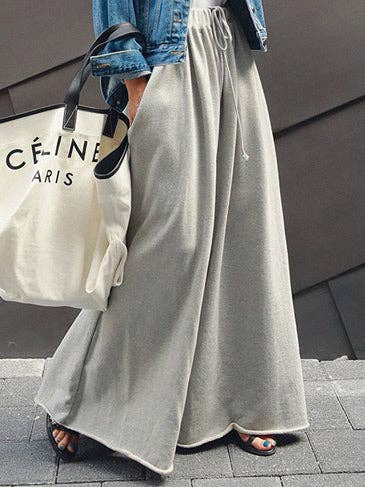 Loose Urban Wide Leg Elastic Waist Pants