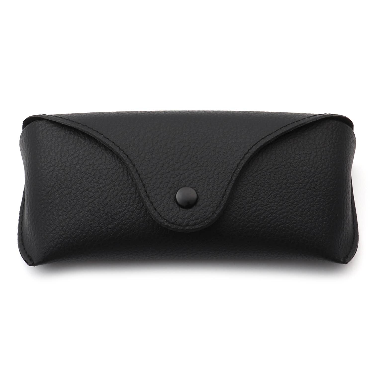 Protective PU Leather Snap Button Closure Sunglass Case