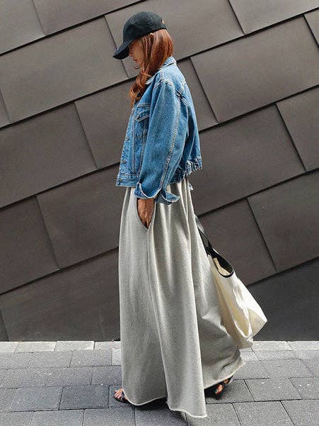 Loose Urban Wide Leg Elastic Waist Pants
