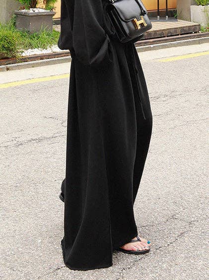 Loose Urban Wide Leg Elastic Waist Pants