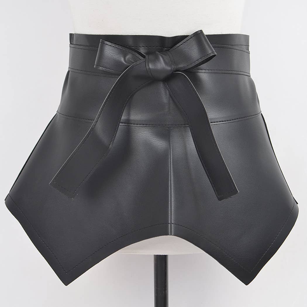 Faux Leather Skirt Belt