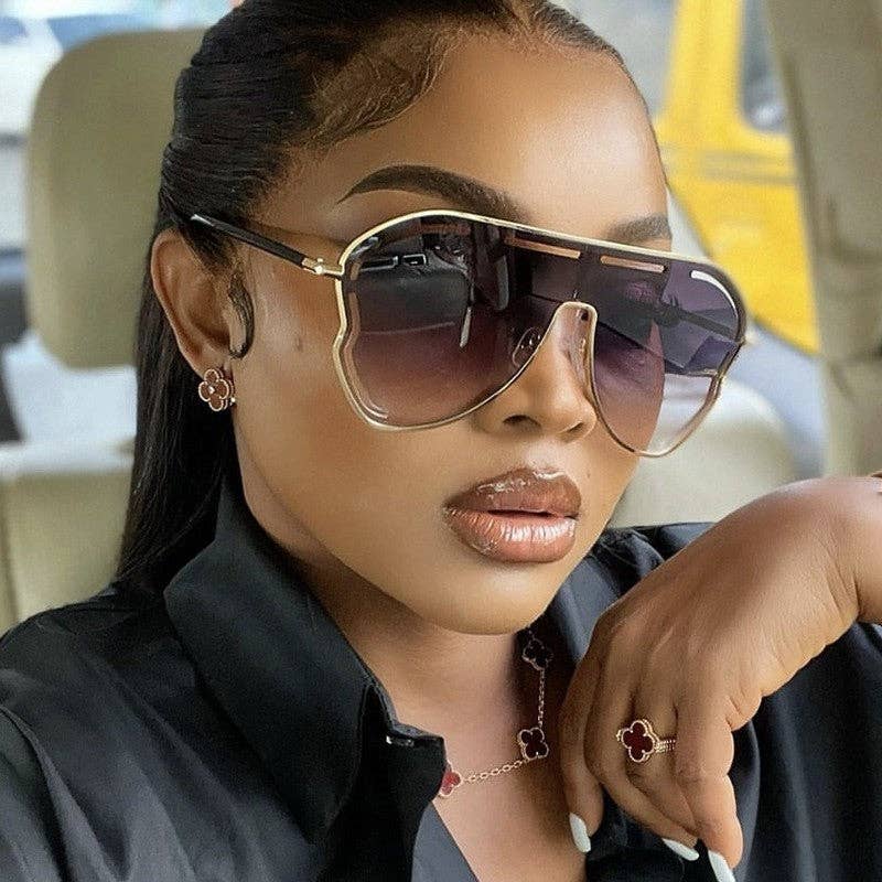Trendy Oversized Cat Eye Sunglasses