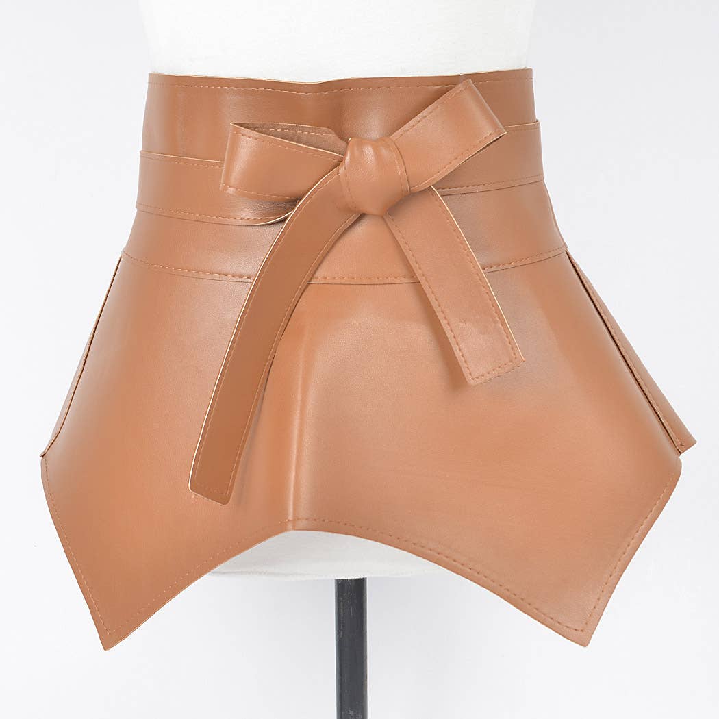 Faux Leather Skirt Belt