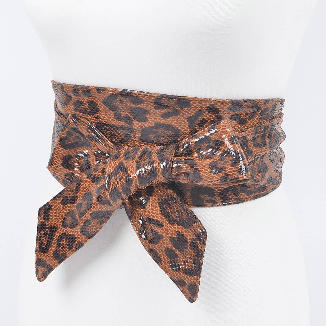 Faux Leo Kimono Belt