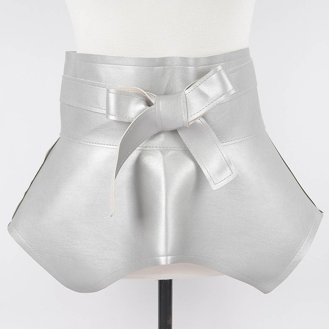 Faux Leather Skirt Belt