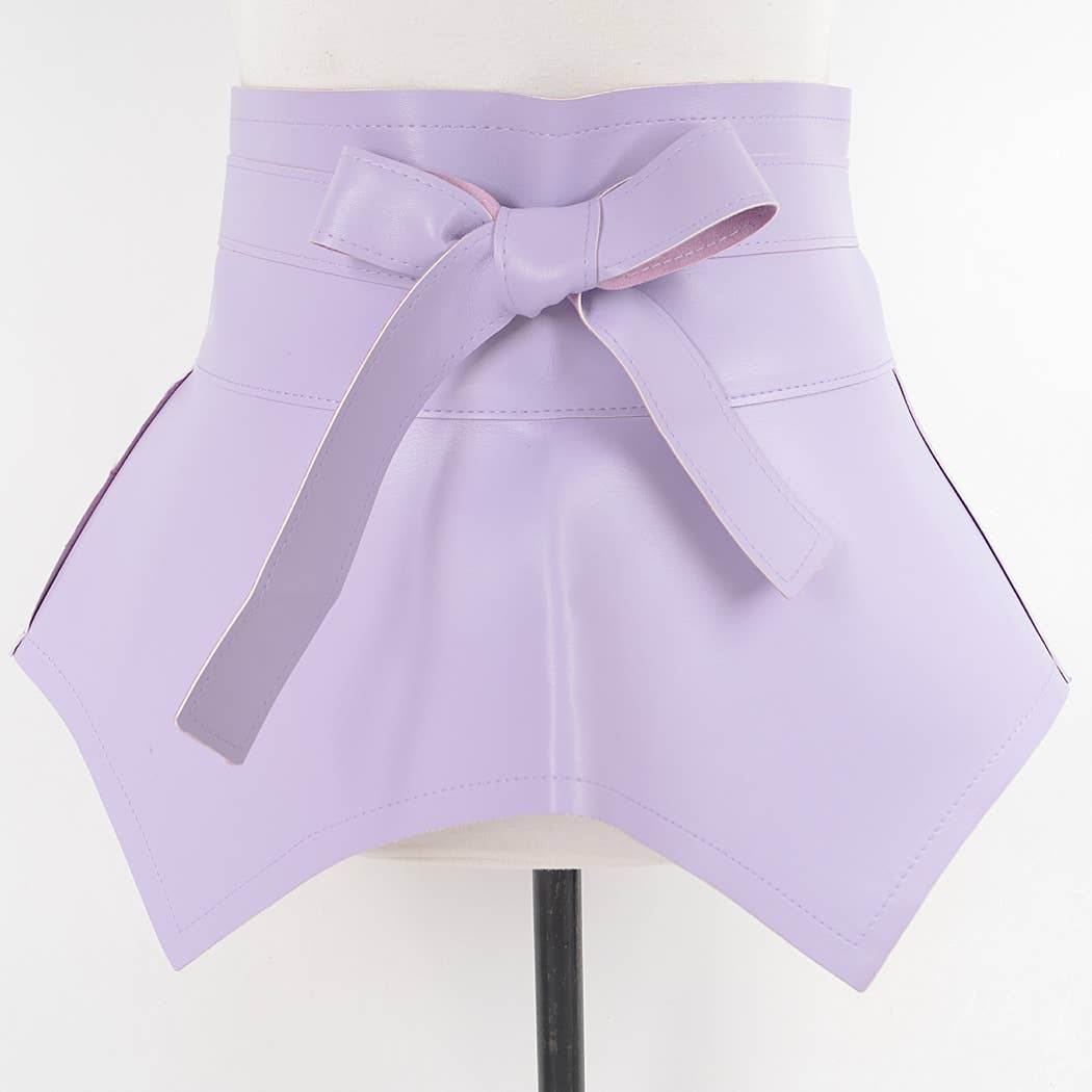 Faux Leather Skirt Belt