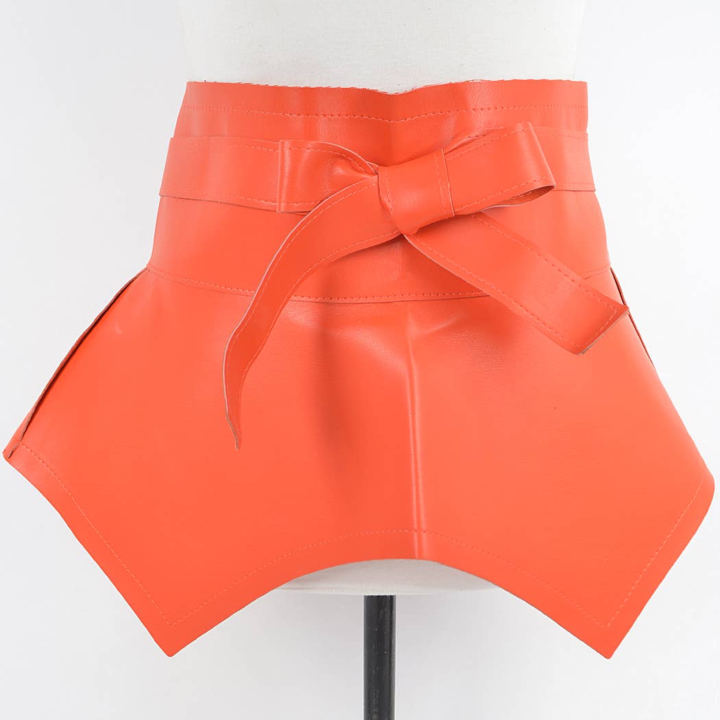 Faux Leather Skirt Belt