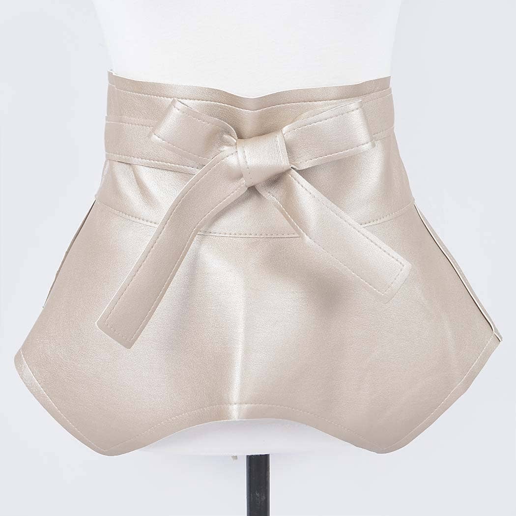 Faux Leather Skirt Belt