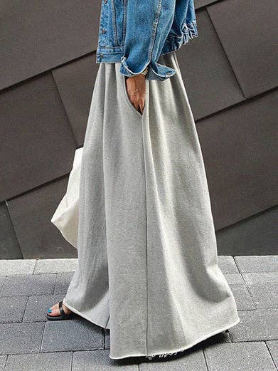 Loose Urban Wide Leg Elastic Waist Pants