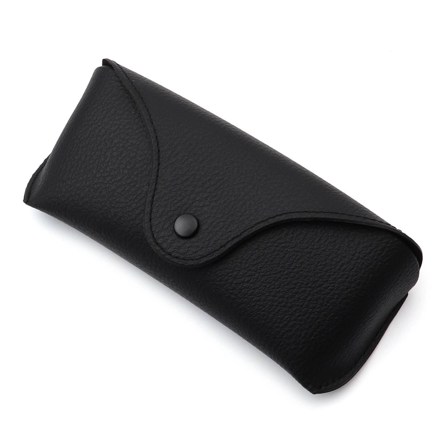 Protective PU Leather Snap Button Closure Sunglass Case
