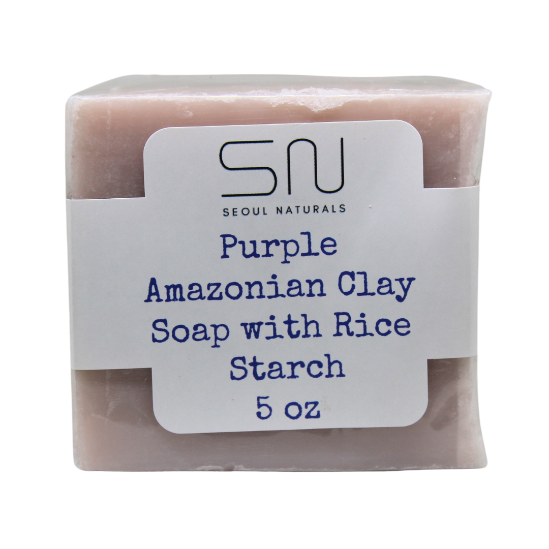 Purple Amazonian Clay Soap with Rice Starch, 5 oz - Wholesale