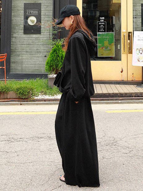 Loose Urban Wide Leg Elastic Waist Pants