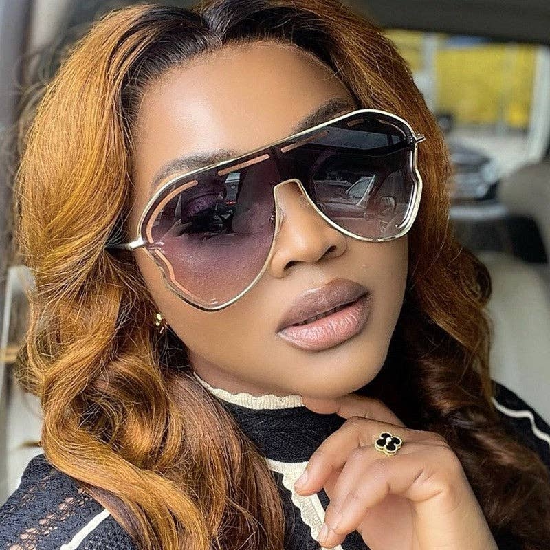 Trendy Oversized Cat Eye Sunglasses