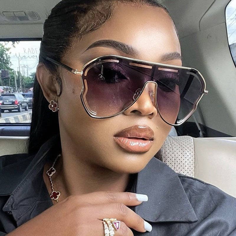 Trendy Oversized Cat Eye Sunglasses