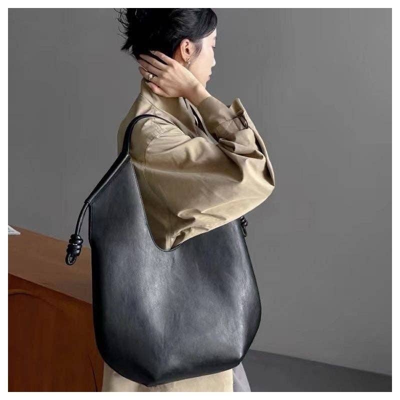 Large Capacity Commuter PU Shoulder Bag