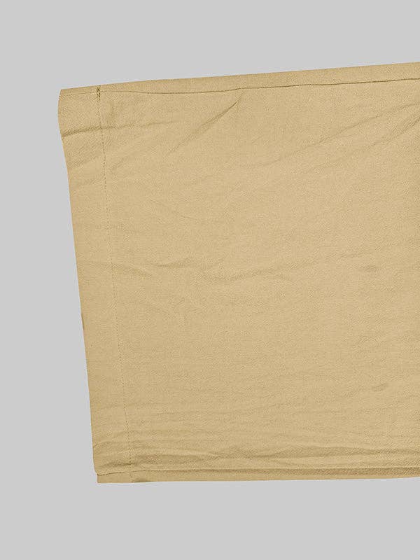 Long Sleeves Buttoned Collarless Outerwear Top + Wide Leg Belted Jumpsuits Two Pieces Set